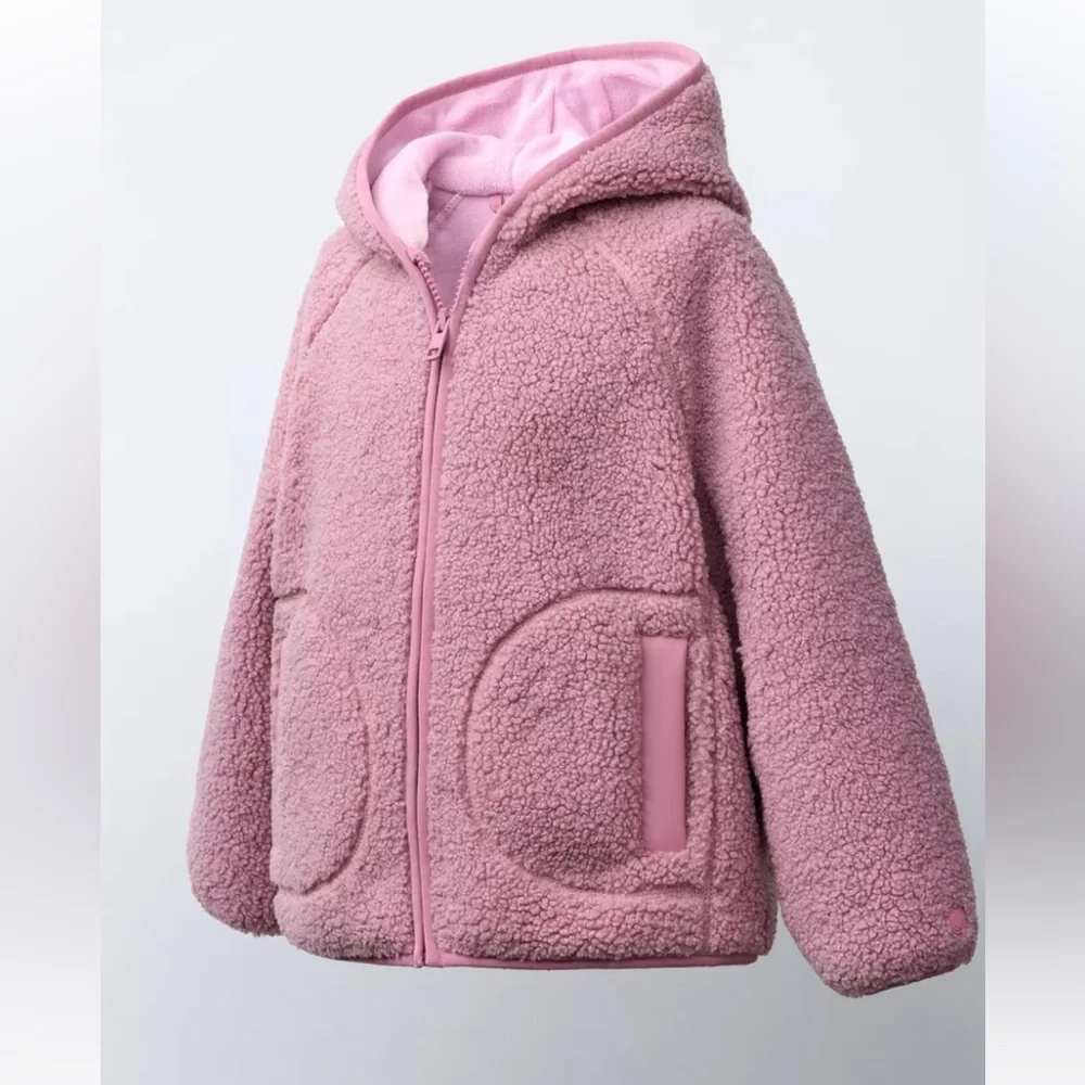 Zara Sherpa Fleece Hoodie Jacket